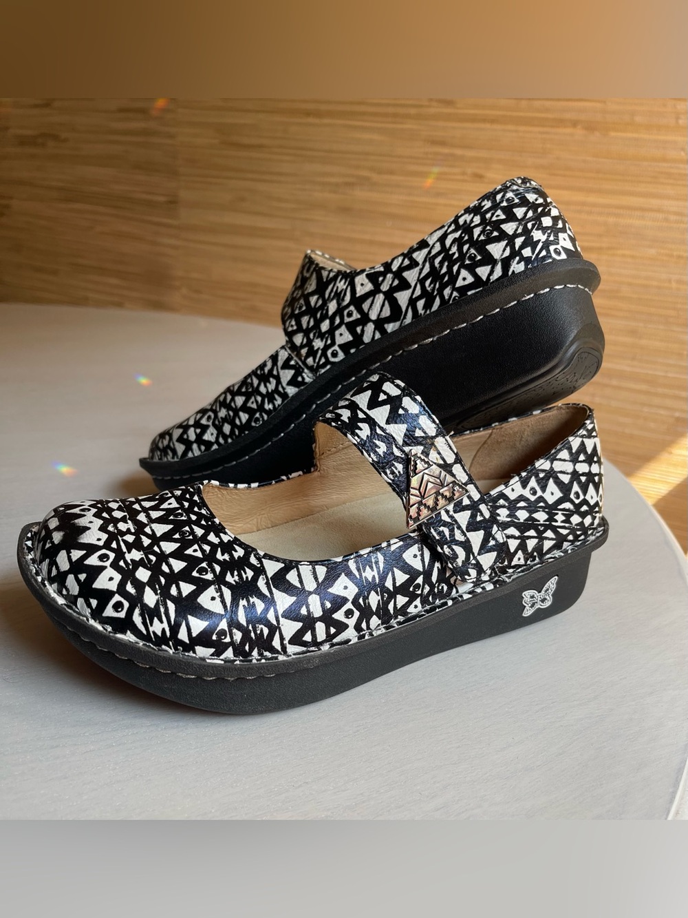 Alegria Paloma Mary Jane shoes Black & White, only worn once, size 38, PAL-396